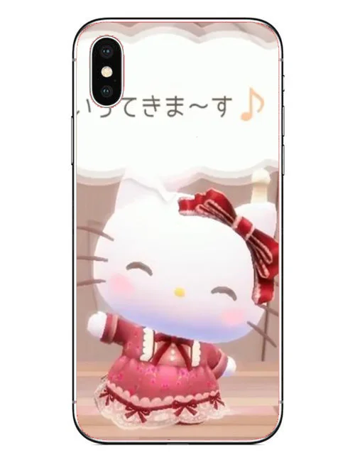 IMIDO hello kitty Мягкий ТПУ силиконовый чехол подходит для Apple iPhone X XR XS Max 8 для iPhone 7 8 6 6S Plus 5 5S чехлы для телефонов