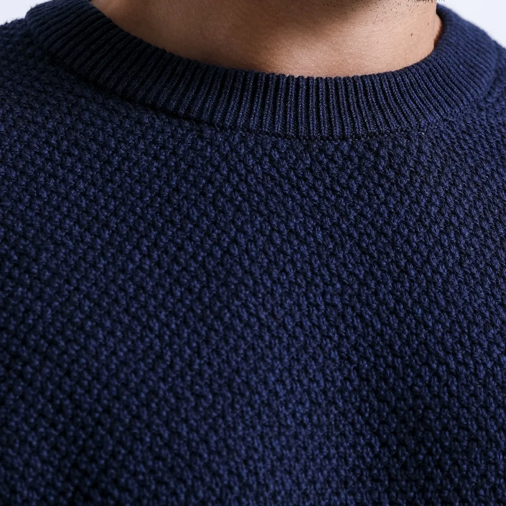 SIMWOOD 2019 на весну и зиму свитер для мужчин Slim Fit контрастного цвета вязаный пуловер