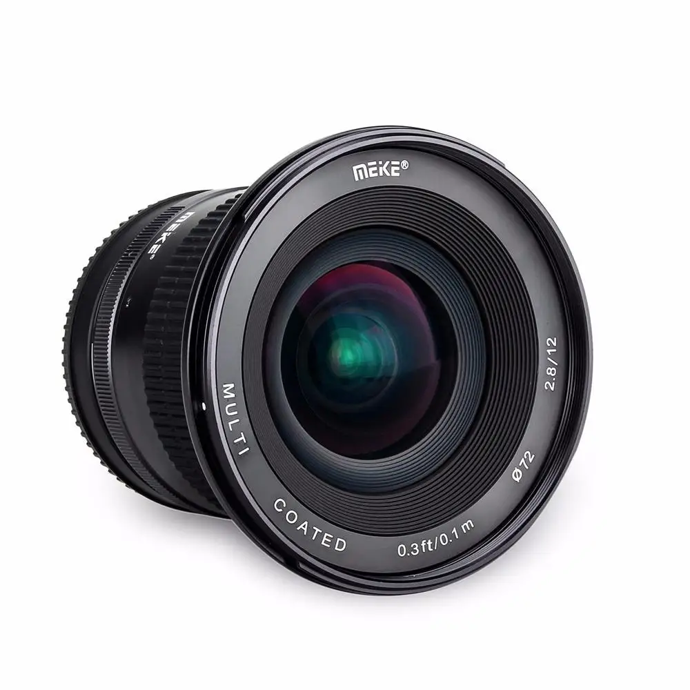 Meike 12 мм f/2 8 Ультра широкоугольный фиксированный объектив с удаляемым капюшоном