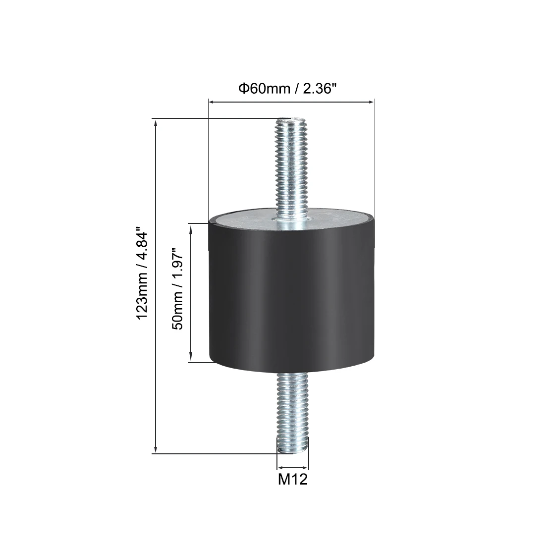 UXCELL резиновые вибрационные крепления M10/12 мужской женский D50xH20/D60xH35/D60xH50/резиновый амортизатор крепление амортизатор с шпильками 1 шт