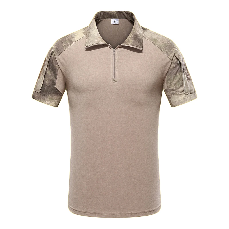Мандрэг тактические военные милитари с коротким рукавом Slim Fit Camo рубашка на