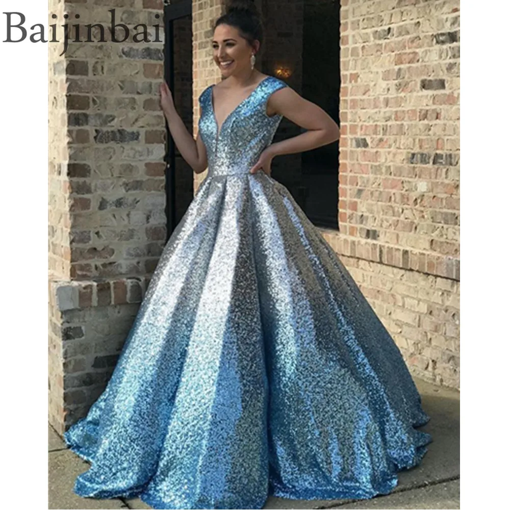 Бальное платье с v-образным вырезом и рукавами-крылышками, бальное платье, бальное платье, вечерние платья контрастного цвета