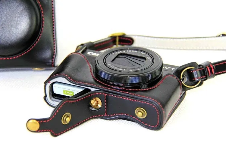 Powerwin кожаный чехол для камеры Canon Powershot G7X Mark 2 II G7X2 цифровая камера PU + ремень|Сумки
