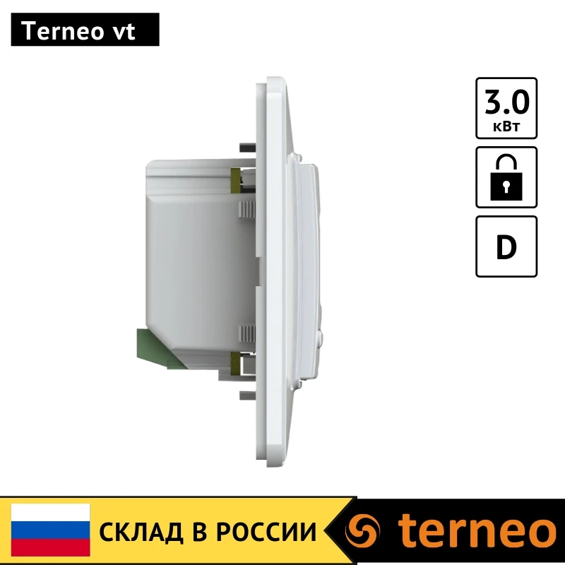 Терморегулятор Terneo vt unic для обогревателя. Датчик температуры встроенный.