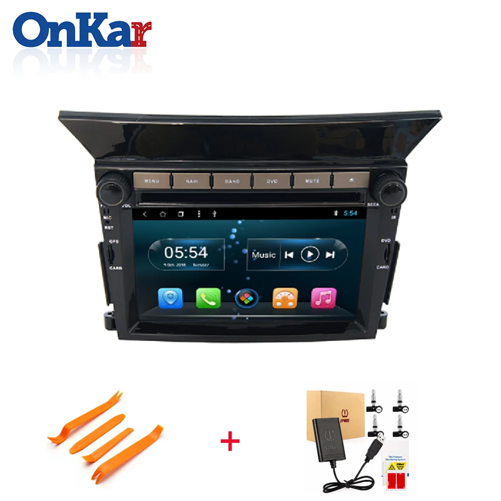 ONKAR 2 din android 9,0 dvd gps навигация для Honda Pilot 2009 2010 2011 поддержка dvd cd плеер Авто радио головное устройство wifi радио - Цвет: With TPMS