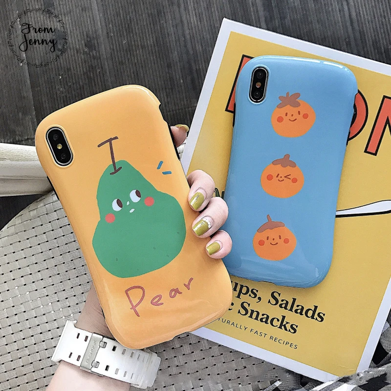 Силиконовый чехол для телефона с милыми фруктами из мультфильма Дженни iPhone x xr xs