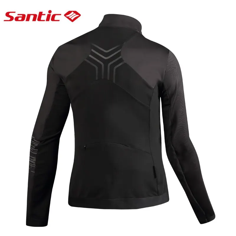 Santic Мужская MTB велосипедная теплая куртка сохраняющая тепло Maillot ветрозащитная