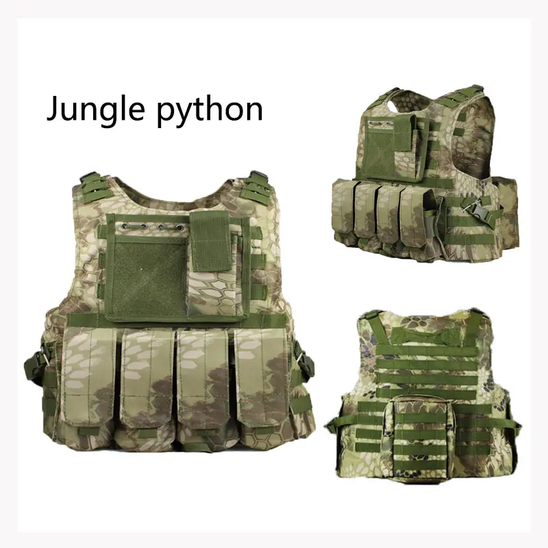 Jungle Python Uniforme Militar тактический жилет военная охотничья камуфляжная одежда Colete Tatico спецназ SWAT City Duty жилеты CS Одежда - Цвет: Jungle Python