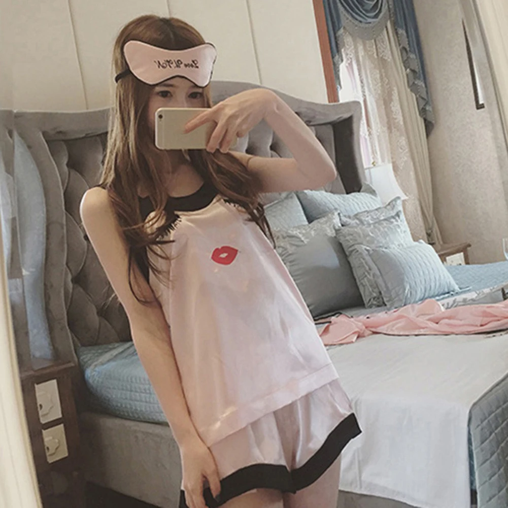 Розовые женские пижамные комплекты из 4 предметов шелковые пижамы в полоску на