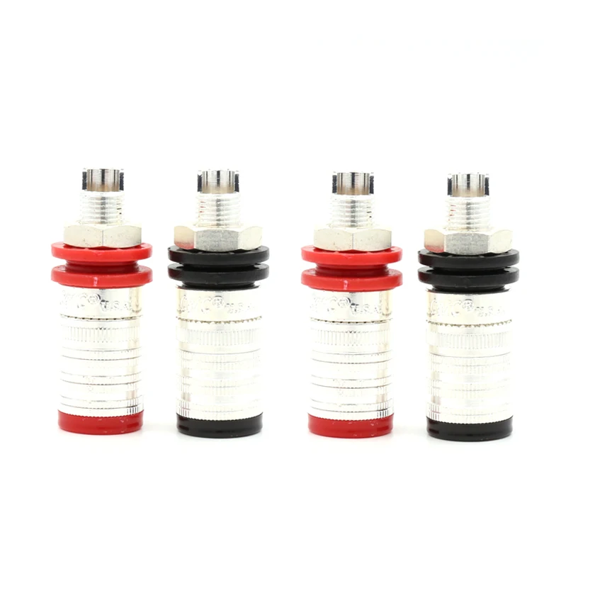 4 шт. качественные латунные клеммы для колонок с посеребренным покрытием|post|post