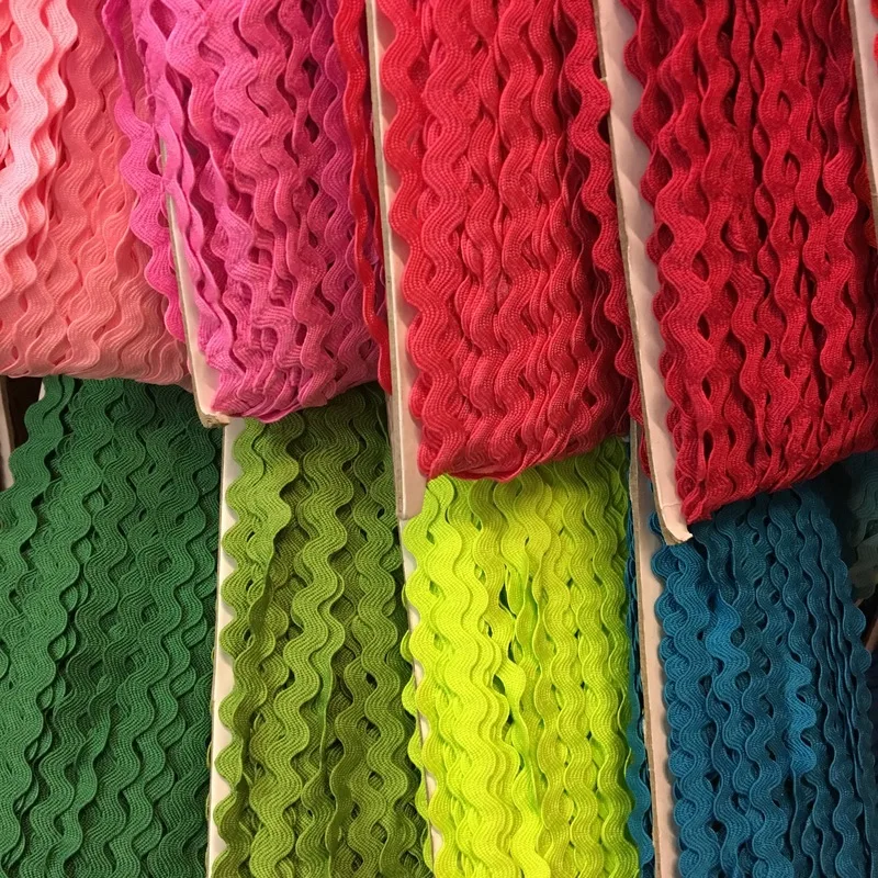 5 мм 36 ярдов/партия Ric rac лента зигзаг Лента Декор с волной кружева обрезки ленты