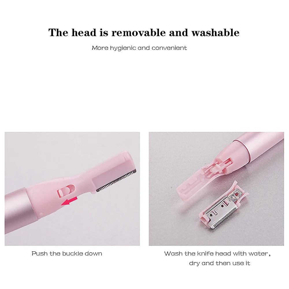 

Portable Electric Eyebrow Hair Shaving Razor Machine Hair Clipper Hair Removal Mini Shaver Multifunction for Female Body