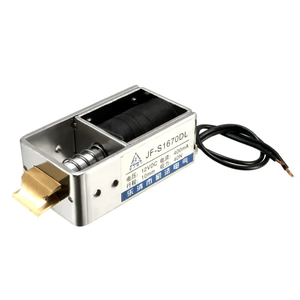 UXCELL соленоид Электромагнит постоянного тока 12 В/24 V 400mA/10A 8 кг/40N 10/20 мм тянуть Тип открытая рамка прямолинейного движения с хорошим качеством, электромагнит