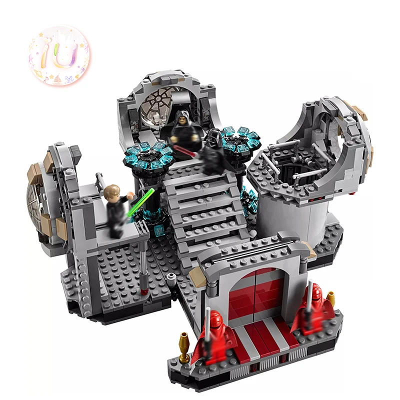 Legoings 75093 Star Series Death Final Duel Building Blocks Kit Подарочные игрушки для детей War 499 шт совместим