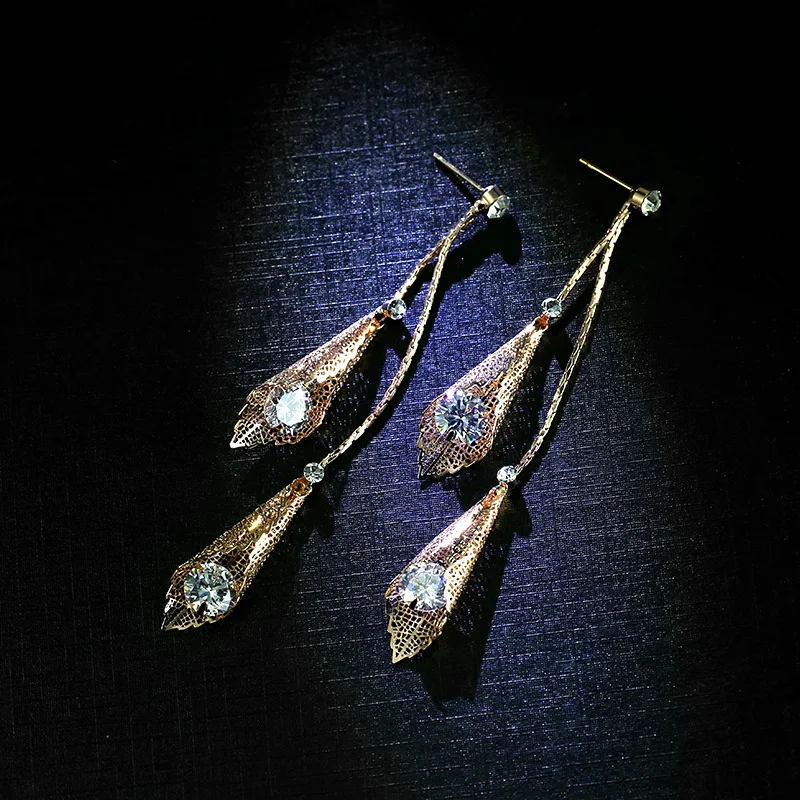 YINZOU Ювелирных кулон длинные серьги женщины Корея версия мода темперамент ухо