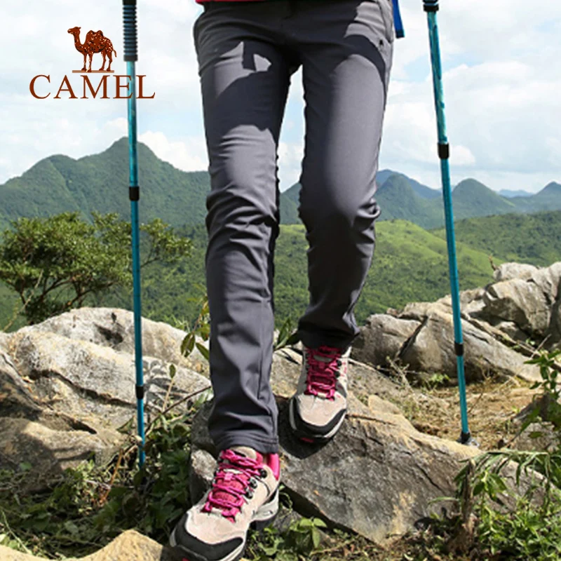 CAMEL Женские уличные походные брюки водонепроницаемые ветрозащитные флисовые внутренние тепловые спортивные альпинистские тактические треккинговые брюки
