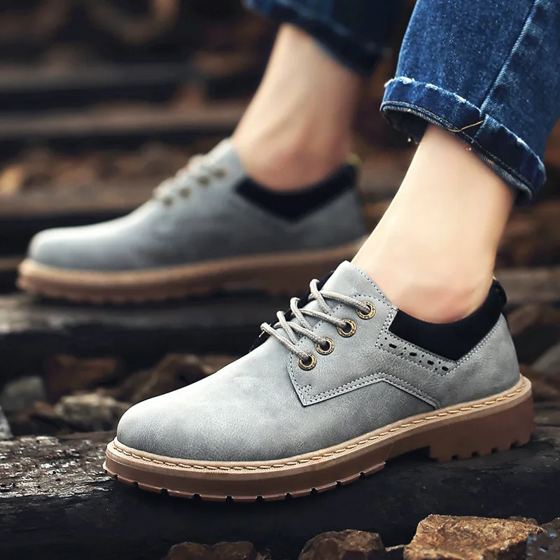 Brand new fashion Men's casual leather shoes lace up travel sneaker male oxford Work zapatillas deportivas RA-50 |