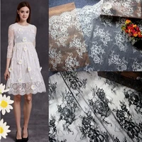 3mpiece high quality black white lace fabric width 150cm home furnishing decorations diy manual fashion accessories