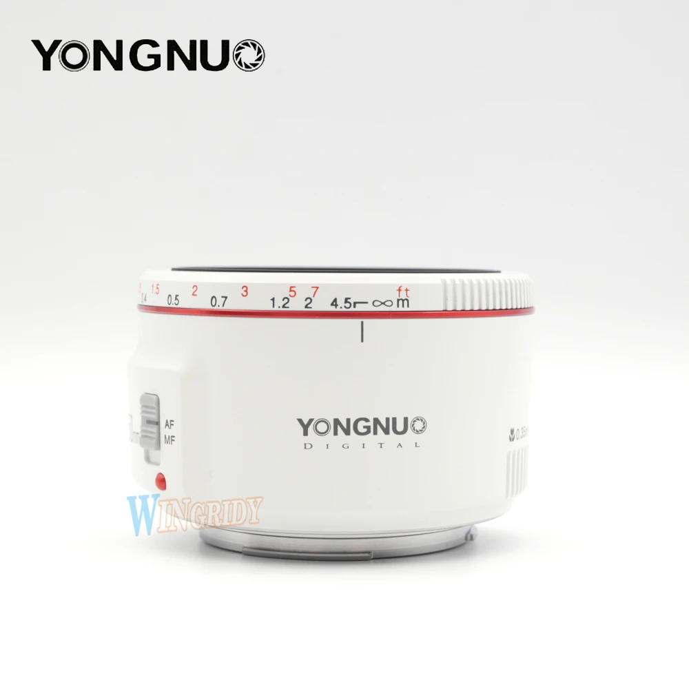 Белый YN50mm F1.8 II большая апертура Автофокус Объектив YONGNUO для Canon эффект боке объектив камеры для Canon EOS 70D 5D2 5D3 DSLR