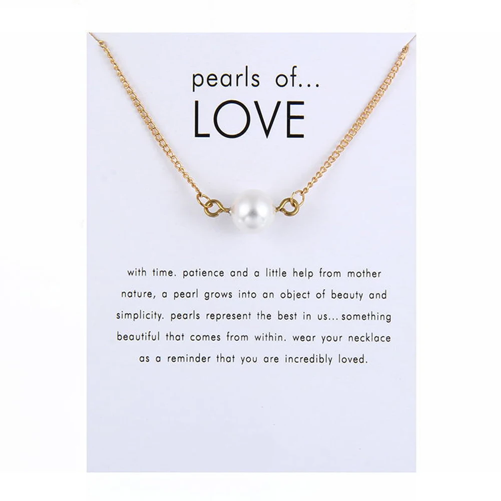 Элегантные Простые имитация жемчуга Шарм Подвеска Для женщин jewelry Цепочки и