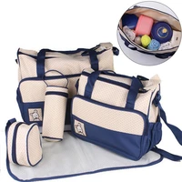 5pcsset baby care diaper bag multifunctional diaper bags large capacity mother maternity backpack infant nappy changing bag