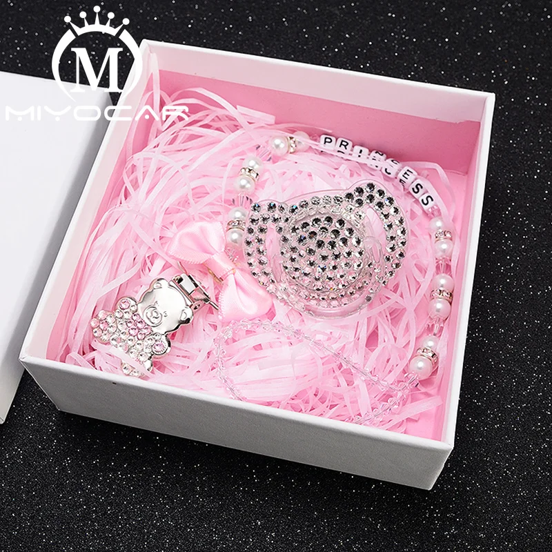 MIYOCAR Пользовательские bling bear пустышка Клип Персонализированные пустышки