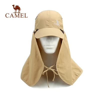 CAMEL унисекс, уличная Спортивная Кепка с козырьком, защита от ультрафиолета, ветрозащитная, дышащая, удобная, для лица, для шеи, для пеших прогулок, кемпинга, рыбалки, Кепка - Цвет: Khaki