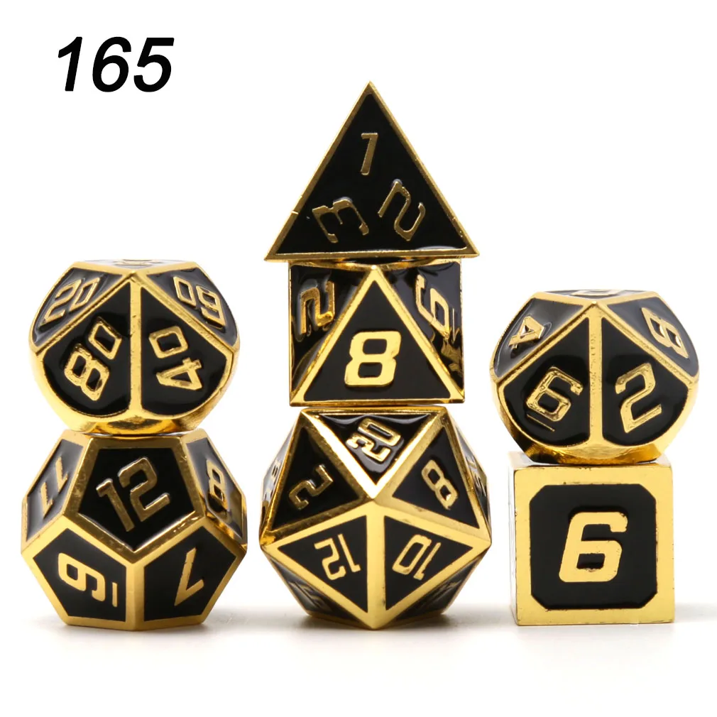 Chengshuo двухцветные металлические игральные кости DND наборы rpg многогранные металлические d& d красные настольные игры цинковый сплав цифровые подземелья и дракон d20