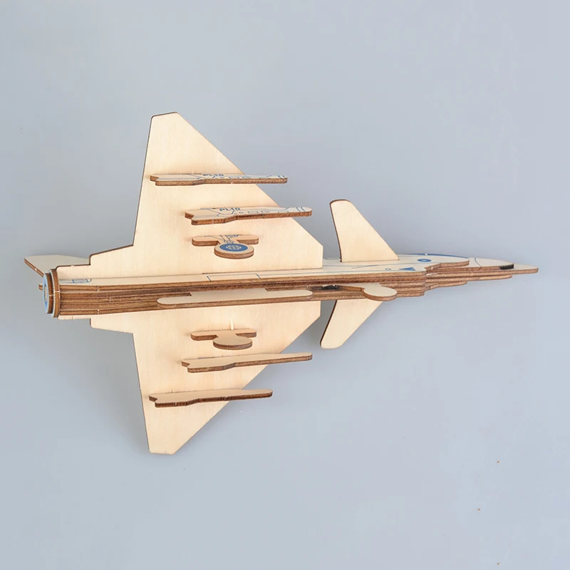J-10 Raptors истребитель самолёт 3D деревянная игрушка сделай сам набор моделей для