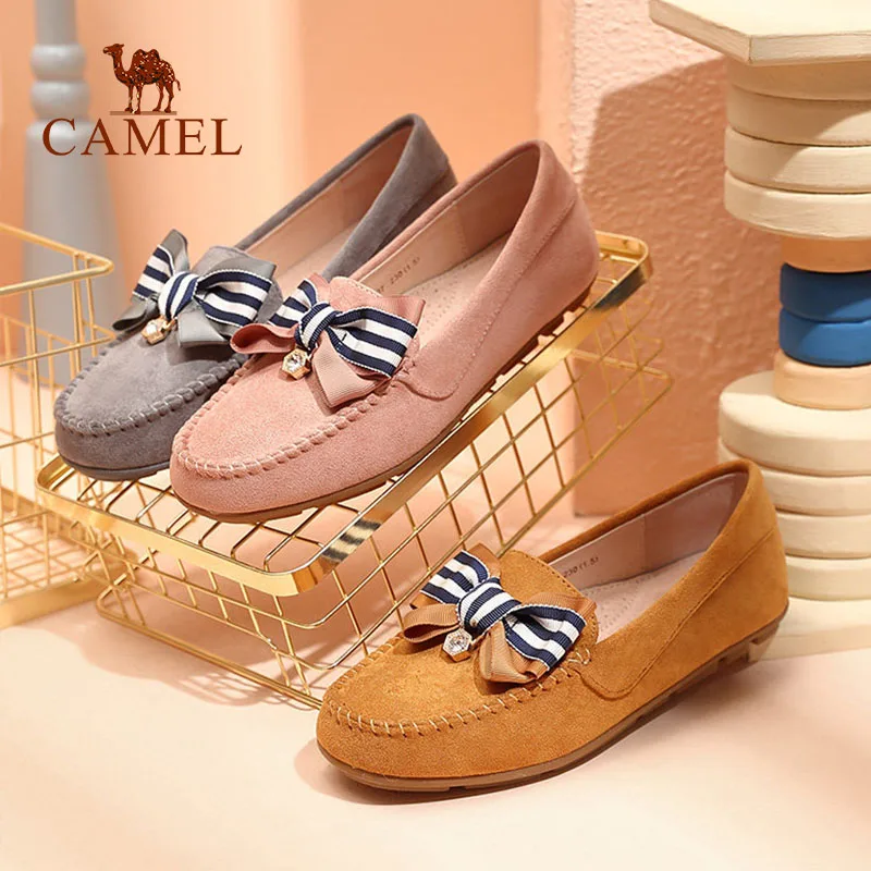 CAMEL/новые весенние женские тонкие туфли на плоской подошве Женские повседневные
