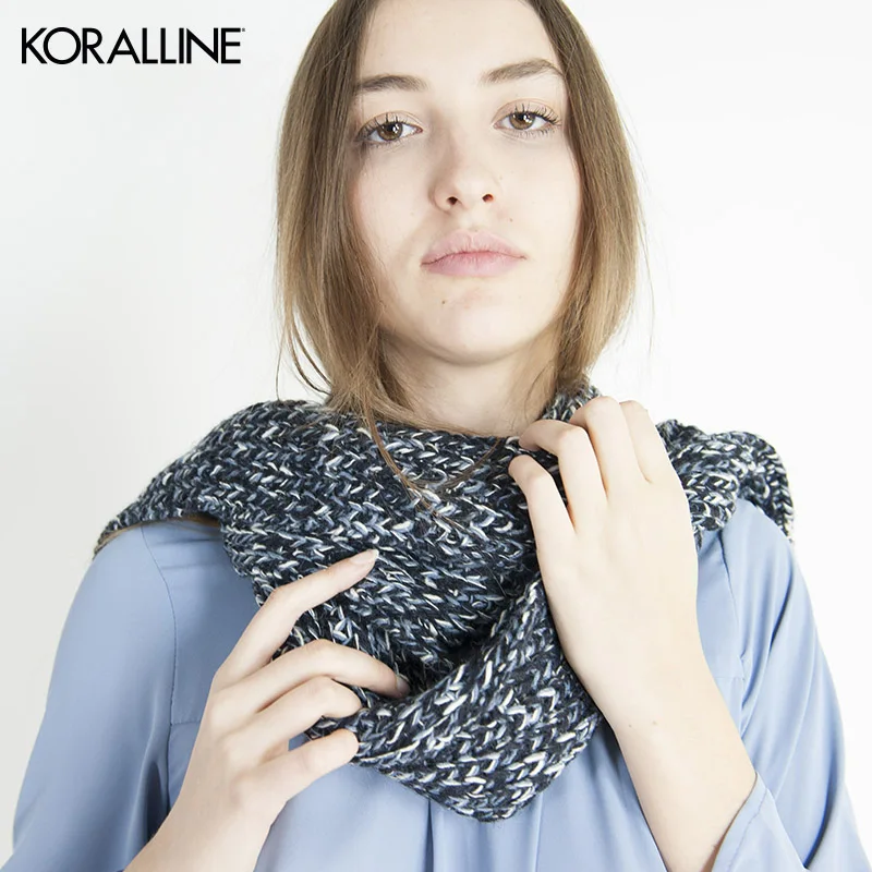 Koralline Pon pon женский шарф вязаный итальянский дизайн классический современный