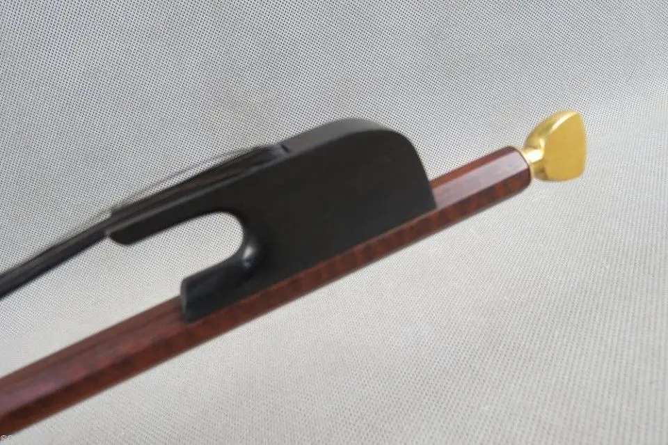 

1PCS Strong,baroque letterwood 3/4 bass bow,BRASS SCREWS,black Horsehair