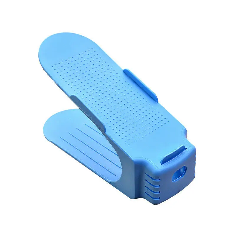 

Plastic Adjustable Shoe Wardrobe Durable Hanger Rack Double-layer Cabinet