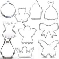 10pcs cookie tools cutter mould biscuit press icing set stamp mold dessert tools kitchen gadgets wholesale baking mold fondant