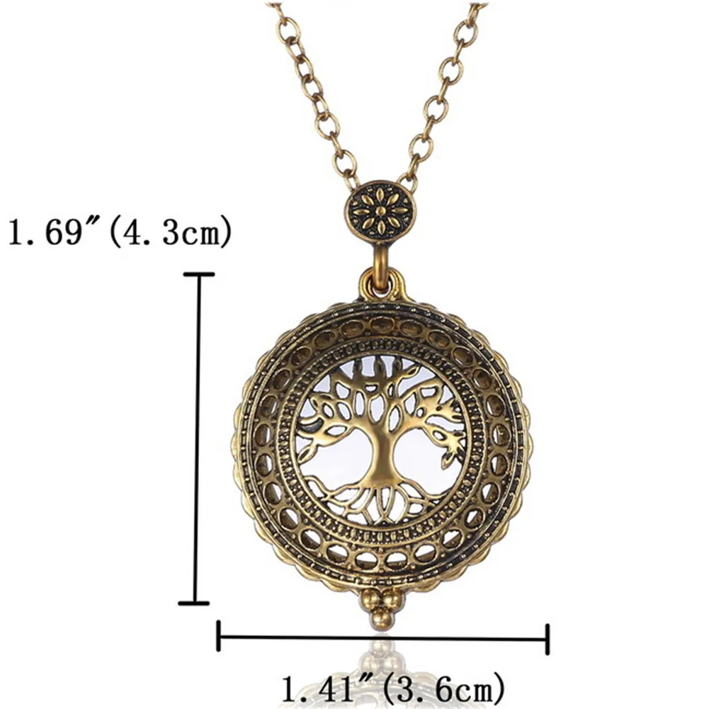 Lureme Vintage Tree of Life Magnifying Glass Sliding Top Magnet Antique Pendant Necklace (nl005972) | Украшения и аксессуары
