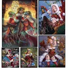 Алмазная живопись 5D сделай сам, полноразмерная мозаика с рисунком аниме, Рождество, красивая вышивка крестиком из смолы, настенные наклейки