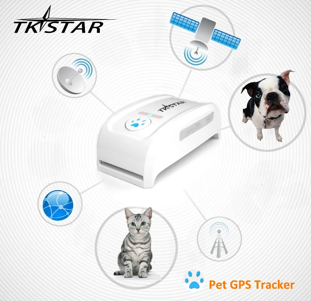 Мини gps трекер для питомцев собаки кошки TK909 GPS локатор 400 часов в режиме ожидания