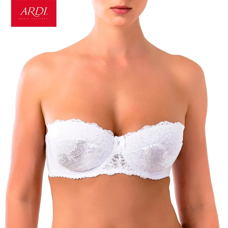 Бюстгальтер с отлитой чашкой белый кружевной бюстгальтер ARDI на балконе рисунком