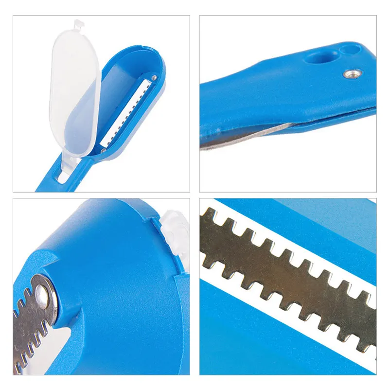 Portable Fish Scales Skin Remover Scaler Knife Fast Cleaning Steel Plastic Scraper Kitchenware Clean Peeler Tool | Дом и сад