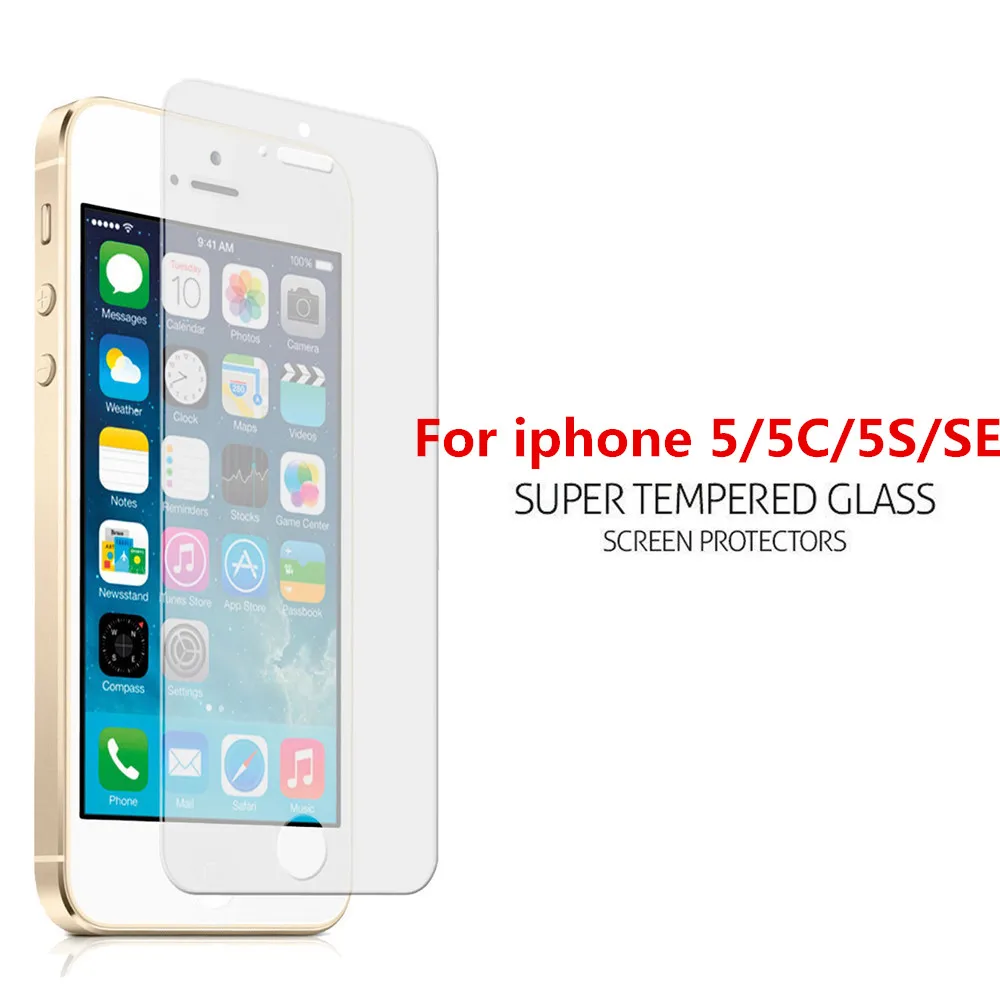 Ультратонкое 2.5D Закаленное стекло для защиты экрана iPhone 5 5S 5c HD усиленная