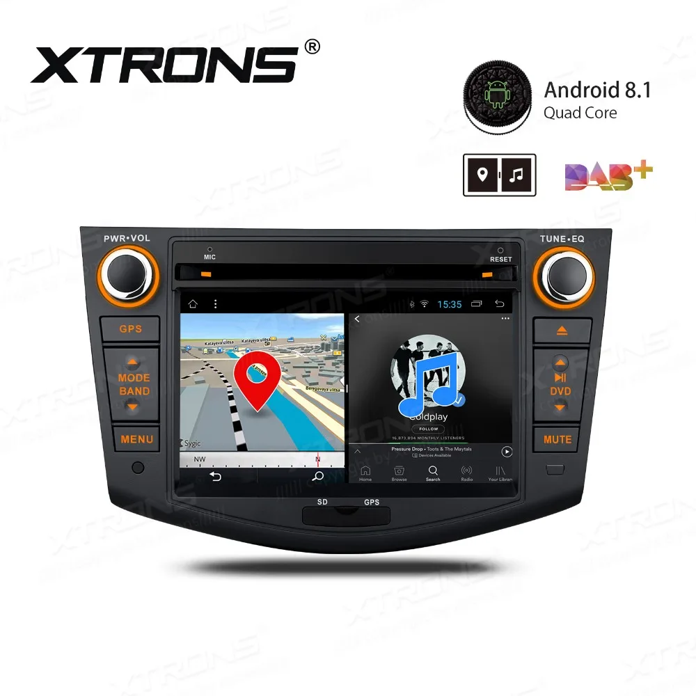 XTRONS " Android 8,1 автомобильный DVD мультимедийный плеер gps навигация RCA радио USB для Toyota RAV4 2006 2007 2008 2009 2010 2011 2012