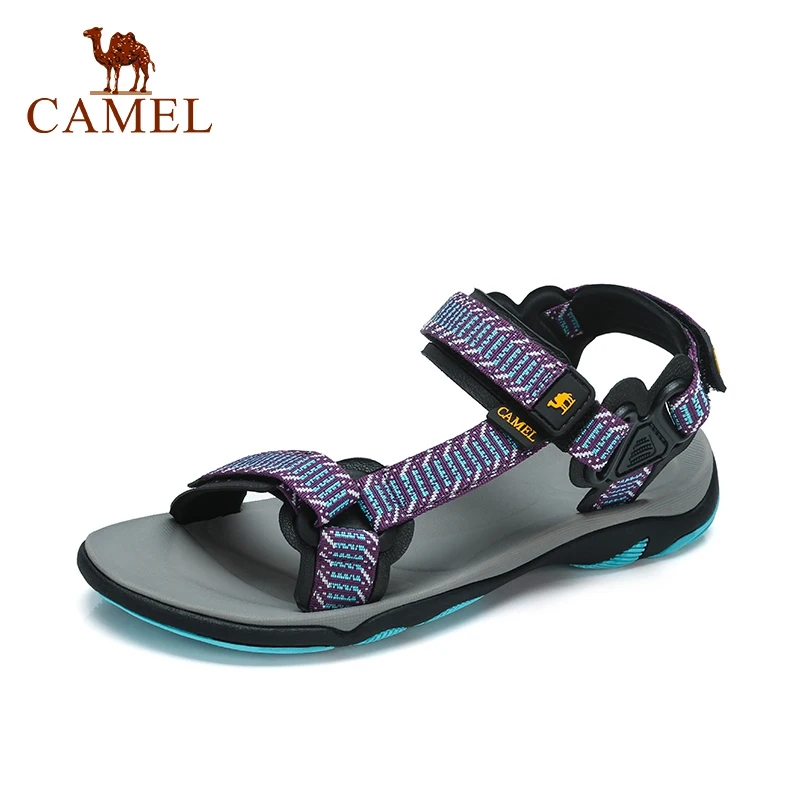 Синий CAMEL/мужские и женские уличные сандалии; повседневные удобные нескользящие высококачественные треккинговые пляжные рыболовные сандалии - Цвет: Синий