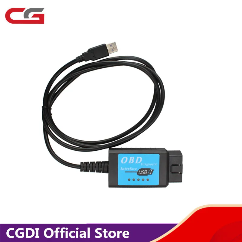 USB ELM327 V1.4 пластик OBDII EOBD сканер шины CAN с чипом FT232RL V2.1|Диагностические сканеры для