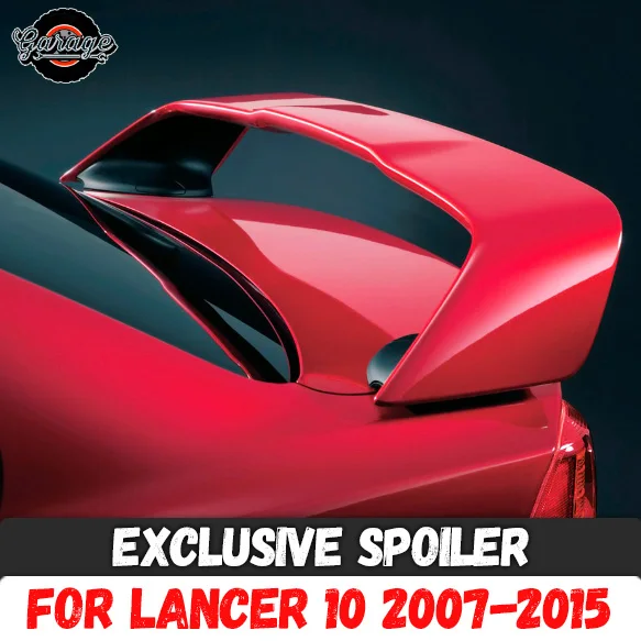Эксклюзивный спойлер для Mitsubishi Lancer 10 2007- на крышке багажника ABS пластиковые спортивные аксессуары Тюнинг автомобиля аэродинамическое крыло