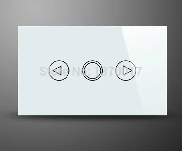 White US AU 118 120 Standard Tempered Glass Touch wall light switch Remote Control Dimmer Switch with controller Free shipping |