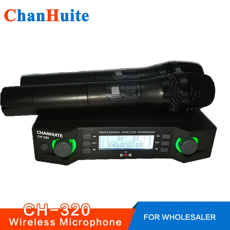 

UHF Wireless Microphone System Family Karaoke Microphone Various Frequencies Professional Stage Show Dual Cordless Handheld Mic