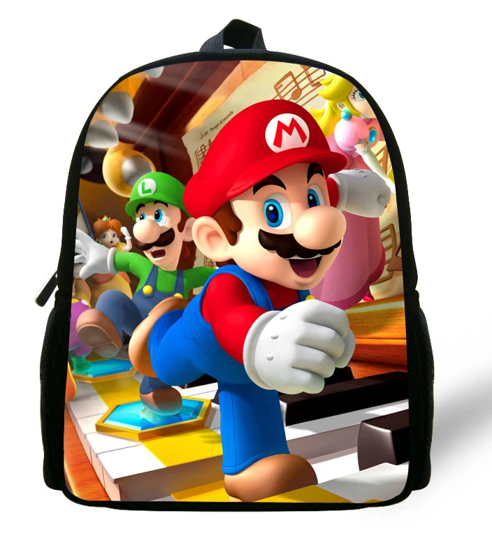 12 дюймовая мультяшная школьная сумка Mochila для детей с супер Марио мини мальчиков