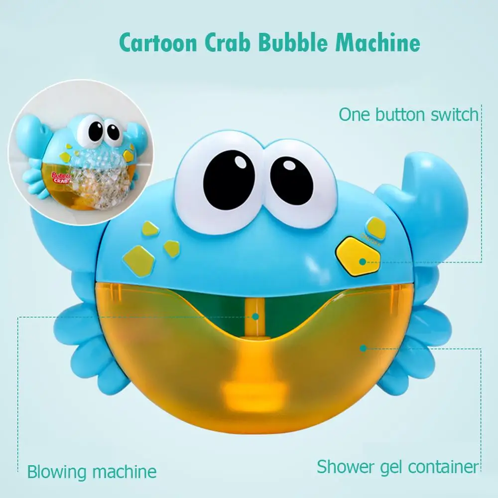 Пузырьковая машина крабы музыка светильник Электрический Bubble Maker для малышей и