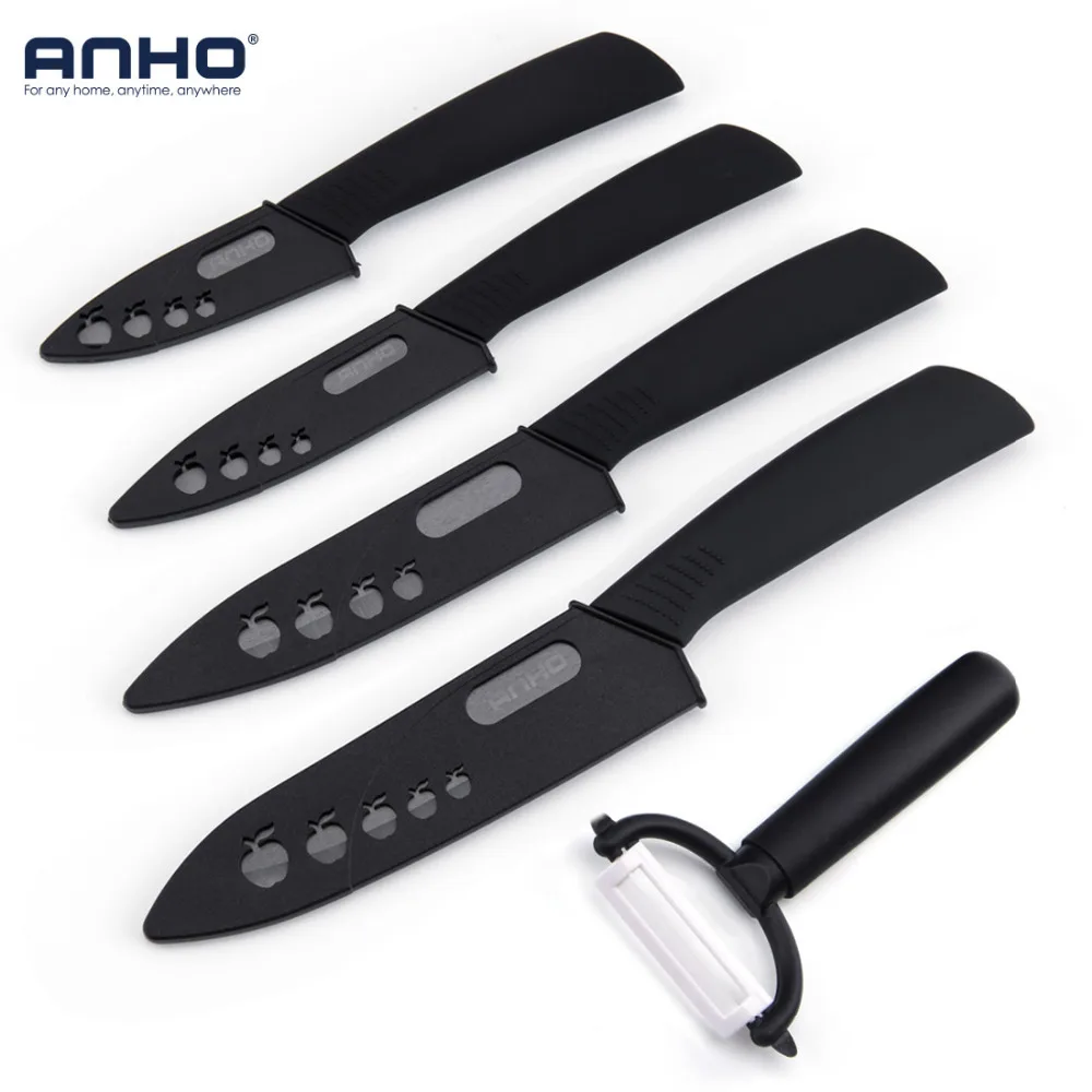 ANHO Керамические ножи черный/зеленый кухонный нож с ручкой 3 &quot4&quot 5 &quot6&quot Kkitchen
