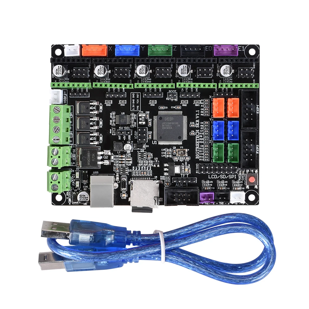 BIGTREETECH SKR V1.1 32 бит Smoothieboard с ARM cpu плата управления открытым исходным кодом Reprap MKS GEN L